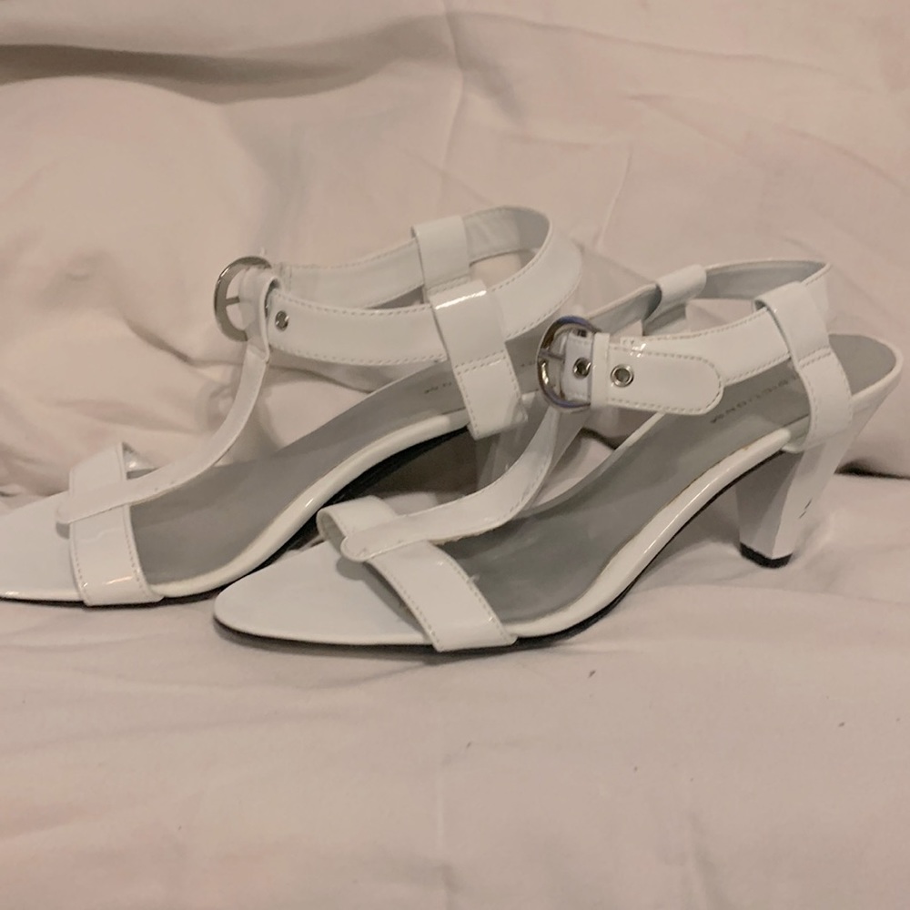 White womens heels